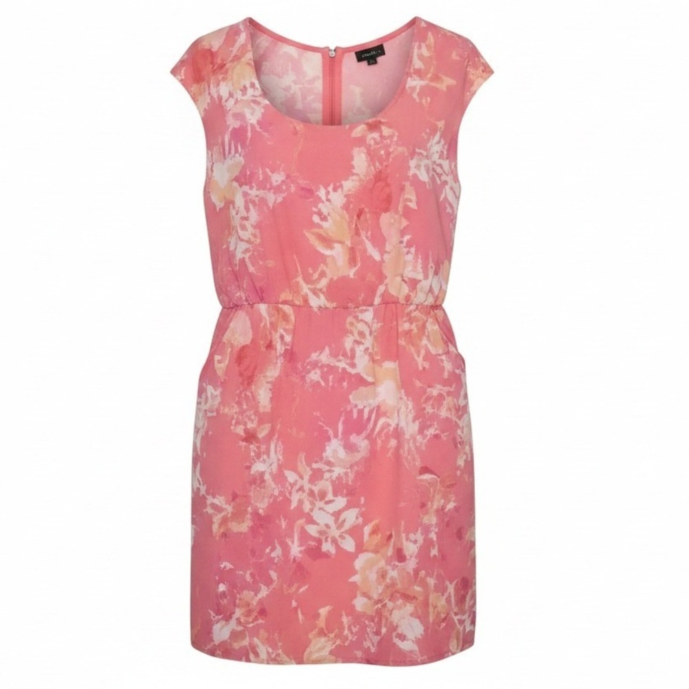 Mossimo Coral Cap Sleeve Spring Romantic Floral Dress Large